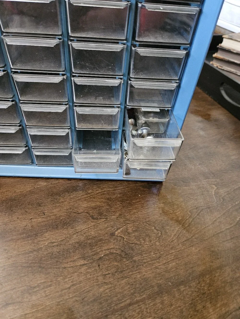 Akro-Mils Blue Multi-Drawer Storage Organizer Cabinet - Portable Parts Bin